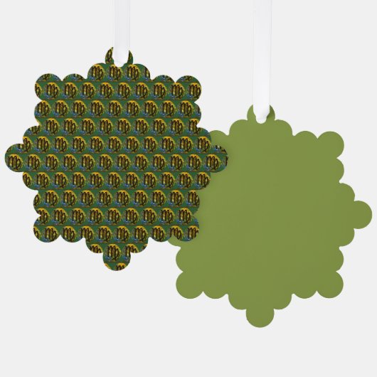 Jungfrau Ornament Karte (Vorderseite/Rückseite)