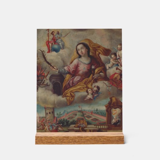 Jungfrau Saint Barbara und Märtyrer Acrylschild (Vorderseite)