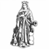 Jungfrau Saint Barbara und Märtyrer Aufkleber (Vorderseite)