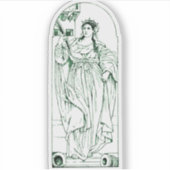 Jungfrau Saint Barbara und Märtyrer Aufkleber (Vorderseite)