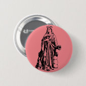 Jungfrau Saint Barbara und Märtyrer Button (Vorne & Hinten)