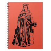 Jungfrau Saint Barbara und Märtyrer Notizblock (Vorderseite)