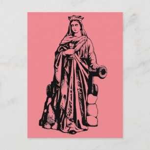 Jungfrau Saint Barbara und Märtyrer Postkarte