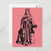 Jungfrau Saint Barbara und Märtyrer Postkarte (Vorne/Hinten)