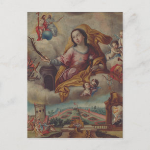 Jungfrau Saint Barbara und Märtyrer Postkarte