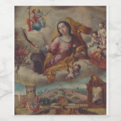 Jungfrau Saint Barbara und Märtyrer Weinetikett (Einzelnes Label)