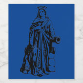 Jungfrau Saint Barbara und Märtyrer Weinetikett (Einzelnes Label)