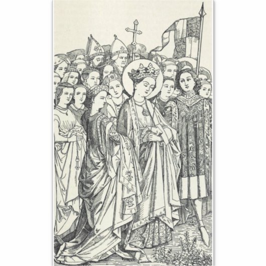 Jungfrau Saint Ursula und Märtyrer Aufkleber (Vorderseite)