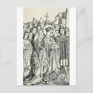 Jungfrau Saint Ursula und Märtyrer Postkarte