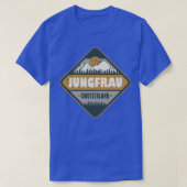 Jungfrau Schweiz Vintages Wanderdesign T-Shirt (Design vorne)