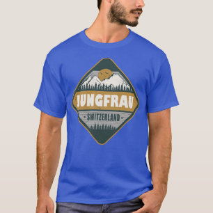 Jungfrau Schweiz Vintages Wanderdesign T-Shirt