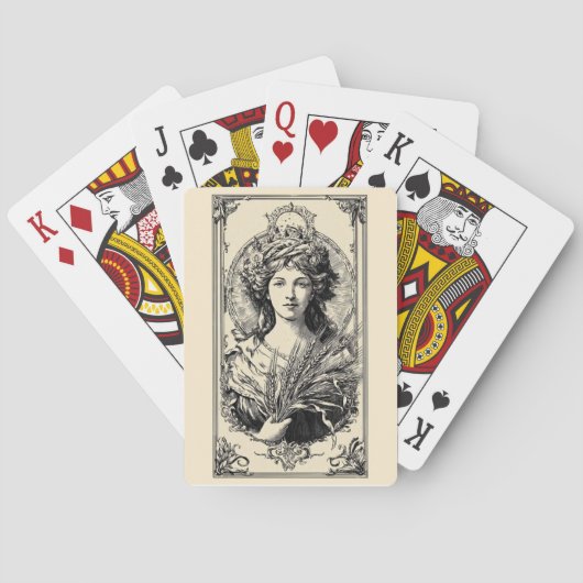Jungfrau Spielkarten (Rückseite)