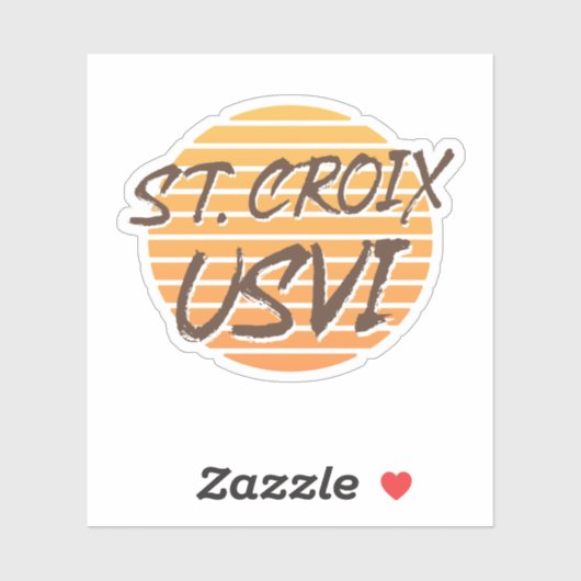 Jungfrau St. Croix Aufkleber (Blatt)