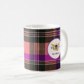 Jungfrau St. Croix Flaggen Madras USVI Kaffeetasse (VorderseiteRechts)