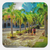 Jungfrau St. Croix Quadratischer Aufkleber (Vorderseite)