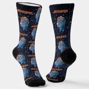 Jungfrau Sternbild Tierkreis Wasserfarbe Sterne Ga Socken