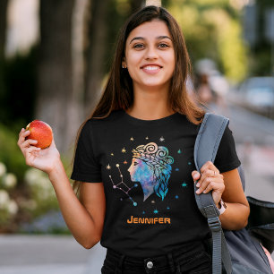 Jungfrau Sternbild Tierkreis Wasserfarbe Sterne Ga T-Shirt