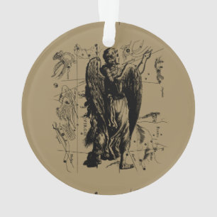 Jungfrau-Sternbild Vintage Hevelius 1690 Ornament
