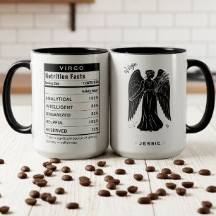 Jungfrau-Sternzeichen Astrologie Ernährungsfakten Tasse