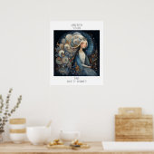 Jungfrau-Sternzeichen Astrologie Name & Geburtstag Poster (Küche)