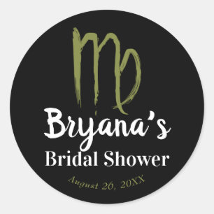 JUNGFRAU Sternzeichen August September Brautparty Runder Aufkleber