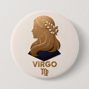 Jungfrau-Sternzeichen-Dekor Astrologie-Geschenk Button