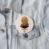 Jungfrau-Sternzeichen-Dekor Astrologie-Geschenk Button (Beispiel)