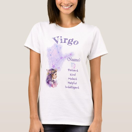 Jungfrau-Sternzeichen T-Shirt *1 (Vorderseite)