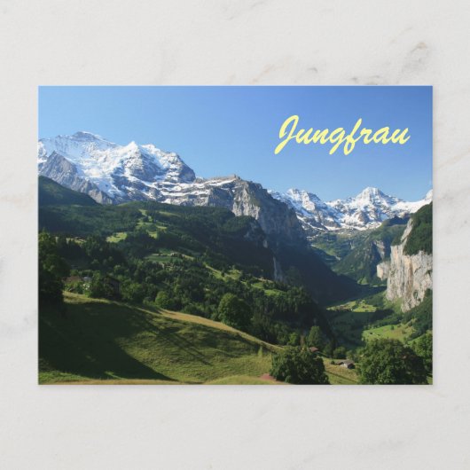 Jungfrau Tal Postkarte (Vorderseite)
