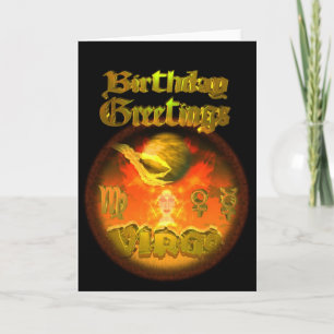 Jungfrau-Tierkreis-Geburtstags-Grüße durch Valxart Karte