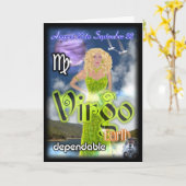 Jungfrau-Tierkreis-Geburtstagskarte Karte (Gelbe Blume)