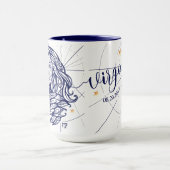 Jungfrau-Tierkreis-Marine-Blau u. Tasse (Zentrum)