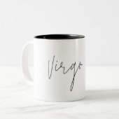 Jungfrau-Tierkreis-Minimalistische Tasse (Vorderseite Links)