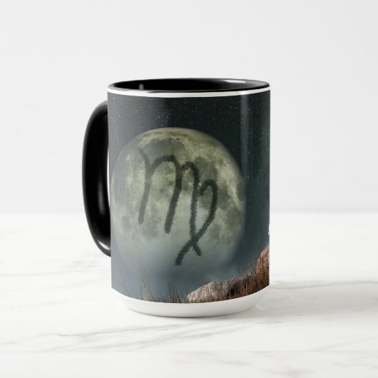 Jungfrau-Tierkreis-Symbol Tasse (Vorderseite Links)