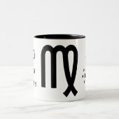 Jungfrau-Tierkreis-Zeichen ("die enttäuschte Zweifarbige Tasse (Mittel)