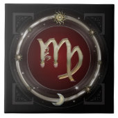 Jungfrau-Tierkreis-Zeichen Fliese (Vorderseite)