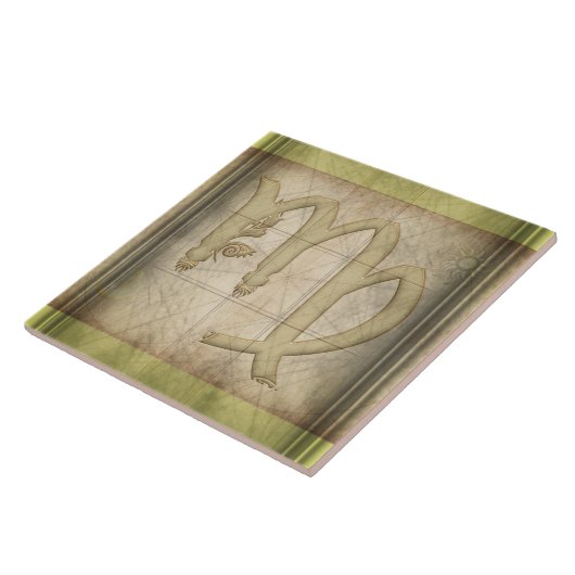 Jungfrau-Tierkreis-Zeichen Fliese (Seite)