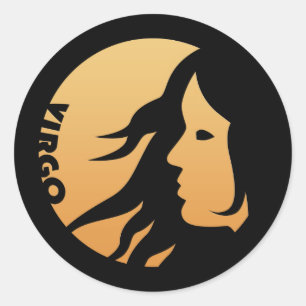 Jungfrau-Tierkreis-Zeichen Runder Aufkleber