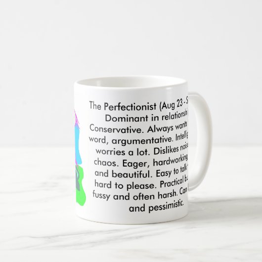 Jungfrau-Tierkreis-Zeichen-Tasse Kaffeetasse (VorderseiteRechts)