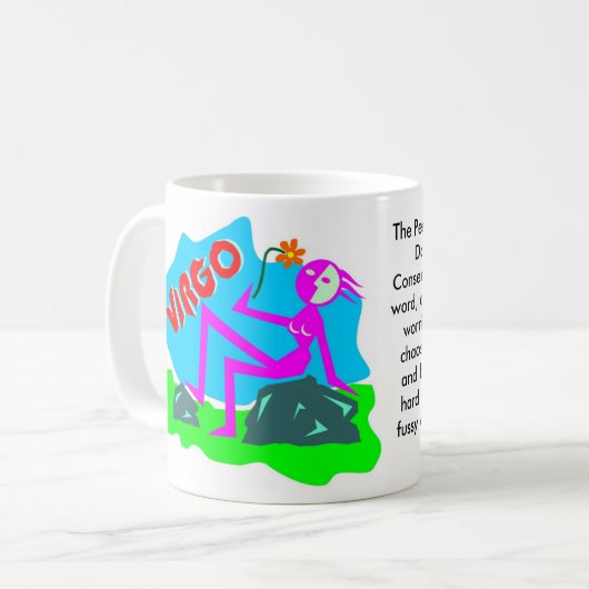 Jungfrau-Tierkreis-Zeichen-Tasse Kaffeetasse (Vorderseite Links)