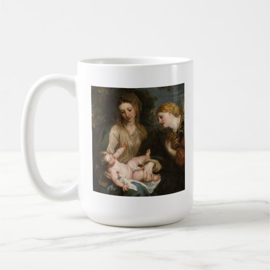 Jungfrau u. Kind mit Heiligem Catherine von Kaffeetasse (Links)