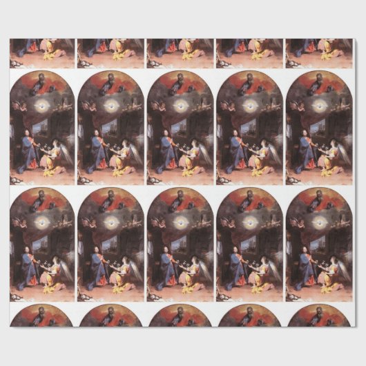 JUNGFRAU UND JAHRESANGEL GESCHENKPAPIER (Flach)