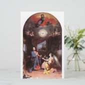 JUNGFRAU UND JAHRESANGEL ,weiß Briefpapier (Stehend Vorderseite)