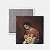 Jungfrau und Kind, 1658 Magnet (Vorderseite/Rückseite)