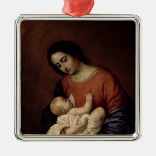 Jungfrau und Kind, 1658 Silbernes Ornament (Vorne)