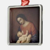 Jungfrau und Kind, 1658 Silbernes Ornament (Links)