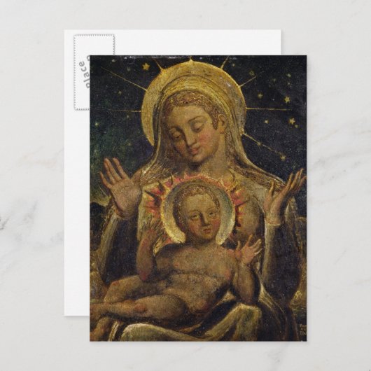 Jungfrau und Kind, 1825 (Tempera auf Tafel) Postkarte (Vorne/Hinten)