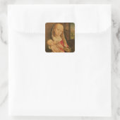 Jungfrau und Kind 2 Quadratischer Aufkleber (Tasche)