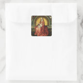 Jungfrau und Kind 2 Quadratischer Aufkleber (Tasche)