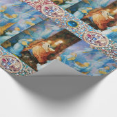 JUNGFRAU UND KIND, ANGELKONZERT,WERTVOLLE JUELE GESCHENKPAPIER (Ecke)